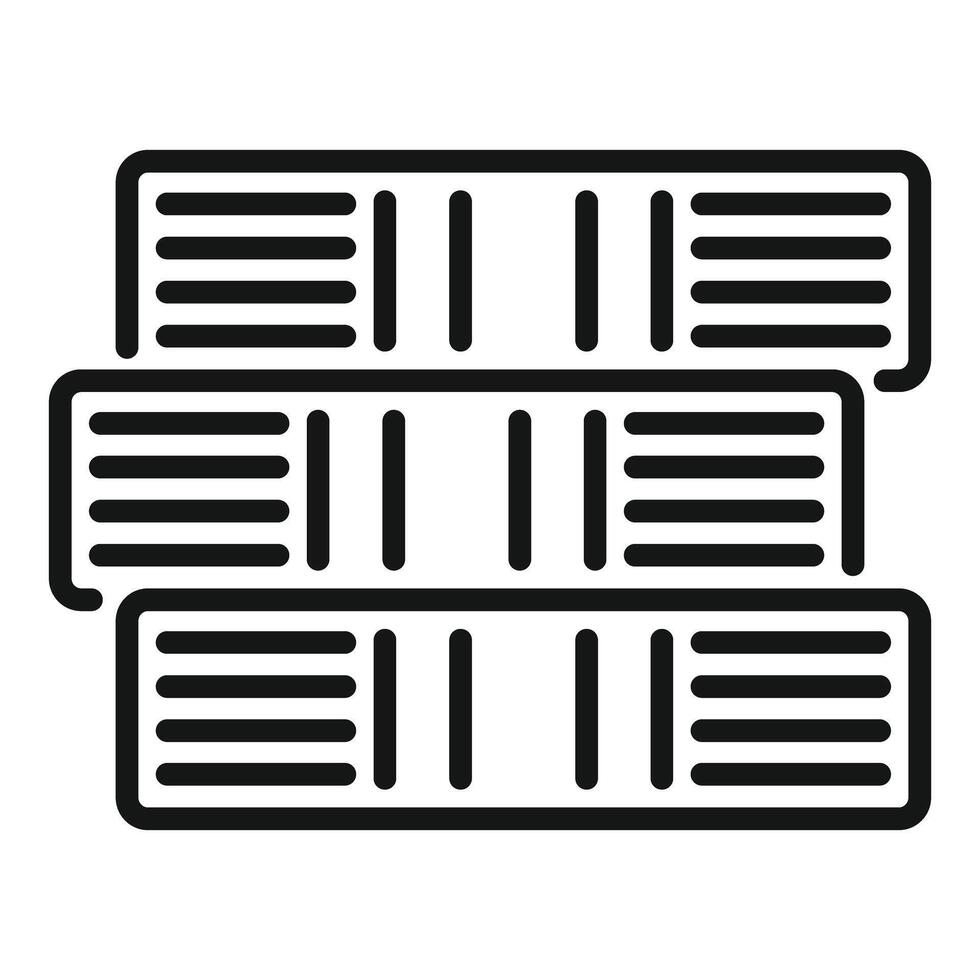 Database center presenting secure data storage system icon vector