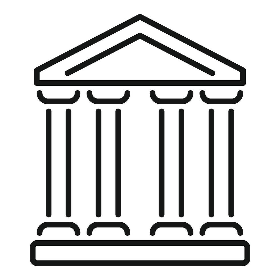 Ancient greek temple facade representing history and culture vector