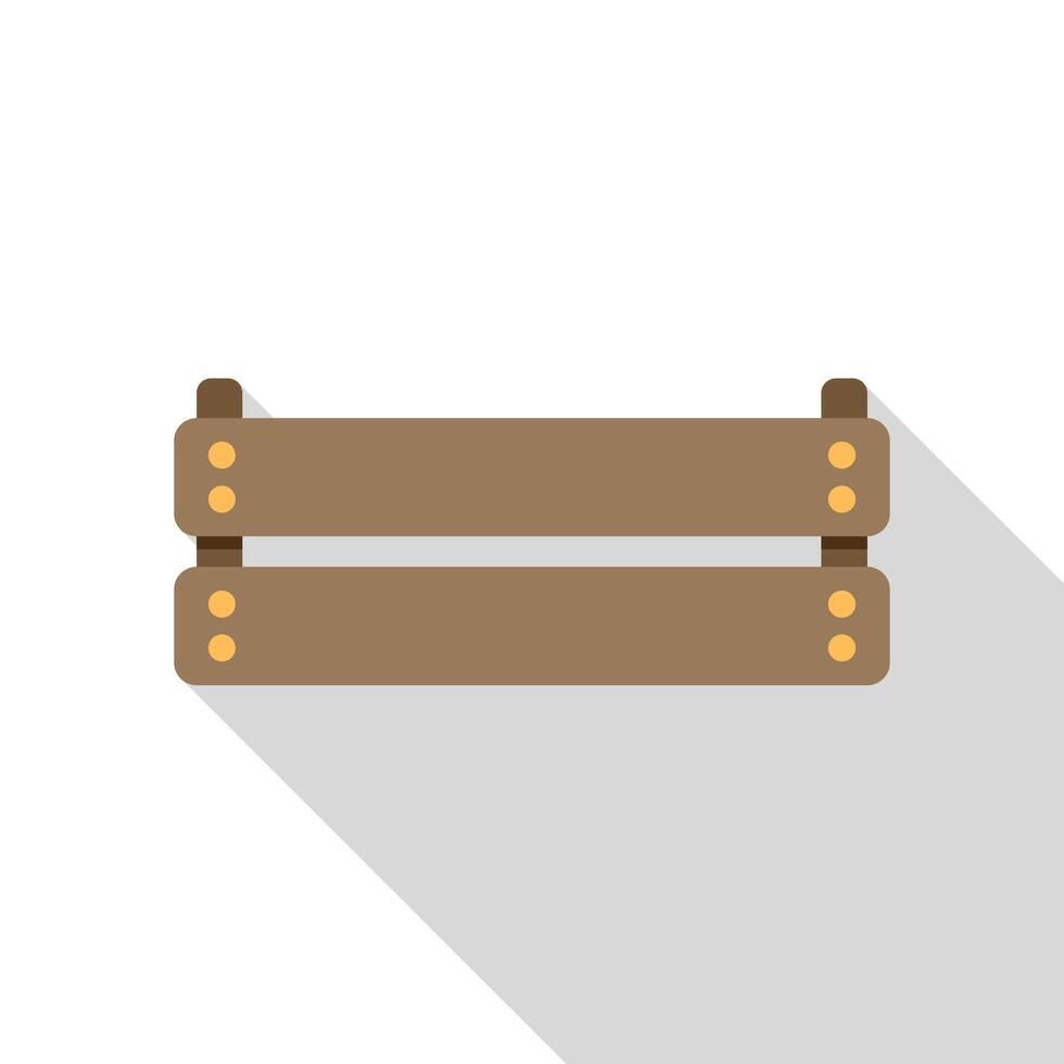 Empty wooden box with nails for storage and carrying vector