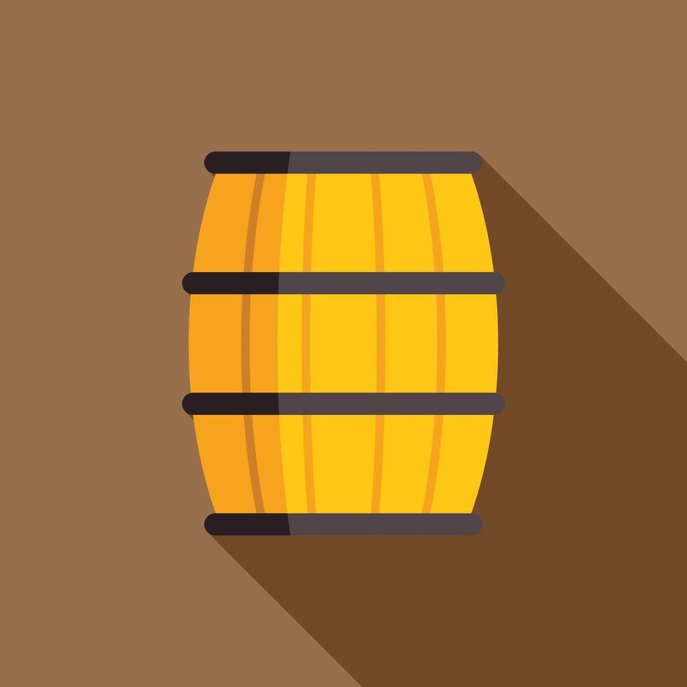 Wooden barrel standing up is waiting to be filled with wine vector