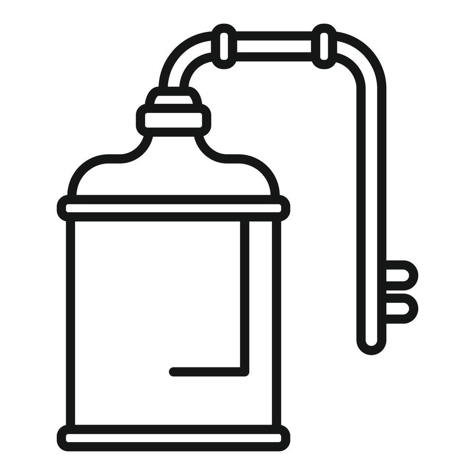 Moonshine machine being used to make alcohol from corn vector