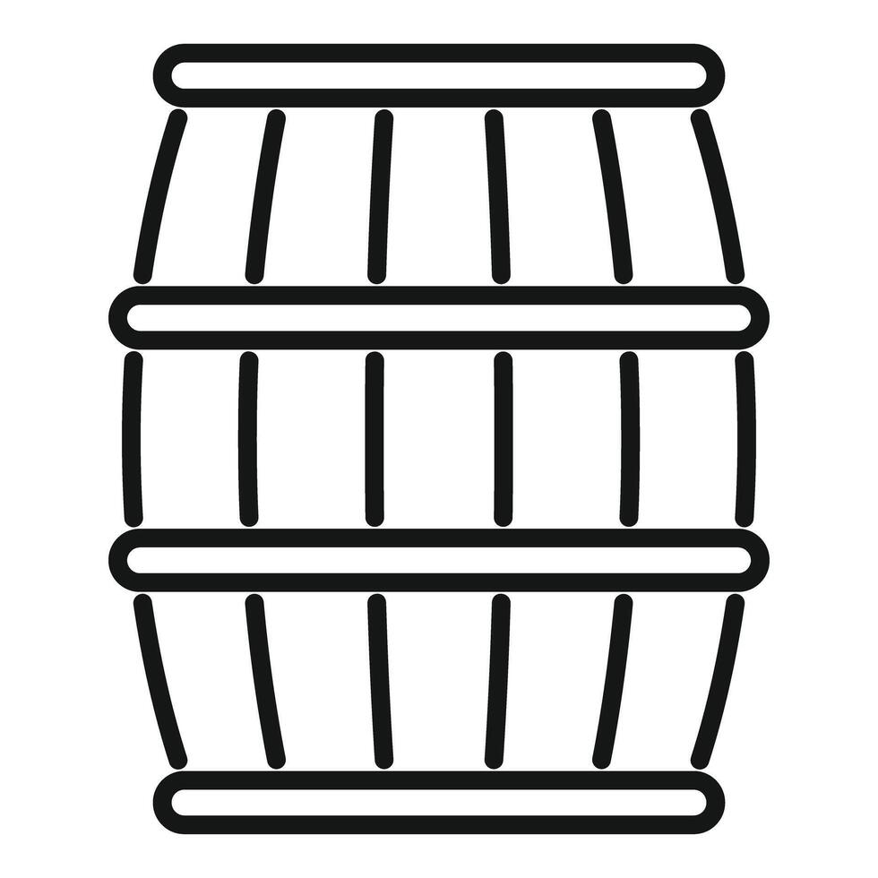 Barrel icon representing storing wine or alcohol for long time vector