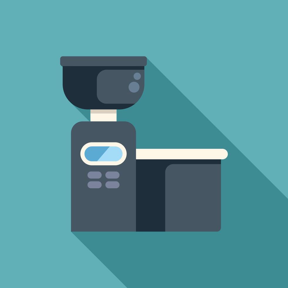 Modern coffee machine is brewing a fresh cup of coffee vector