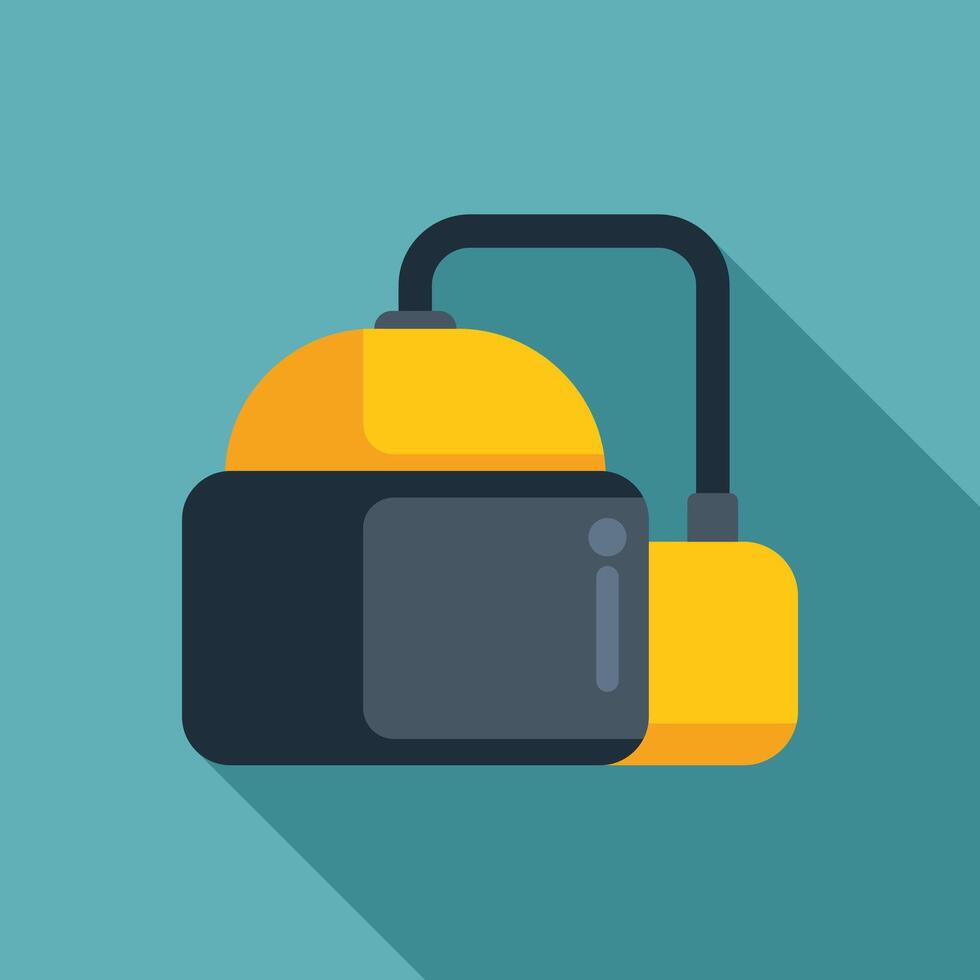 Virtual reality headset connecting to computer system icon vector