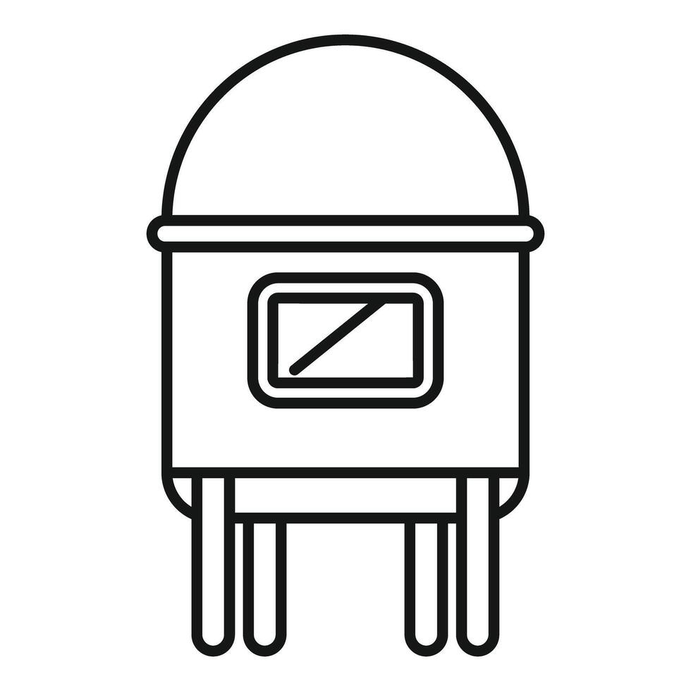 Milk pasteurization tank icon showing dairy production process vector