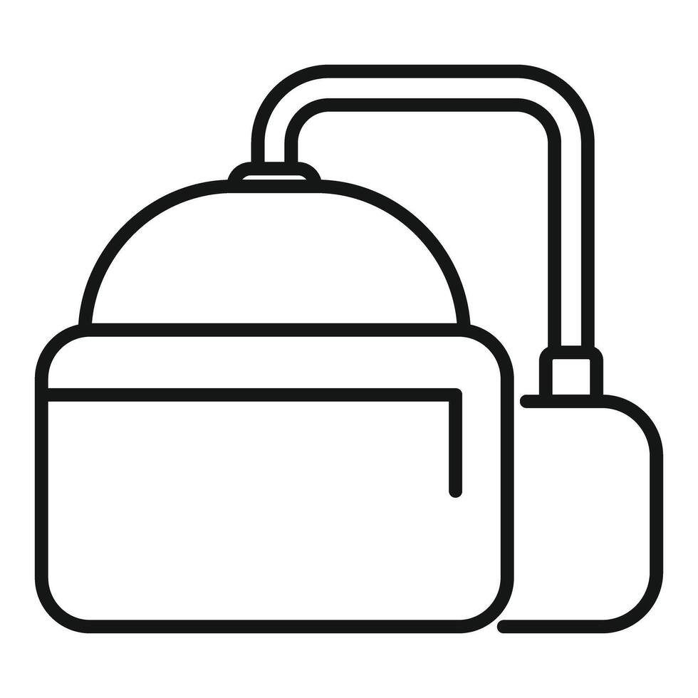 Moonshine machine alcohol production equipment line icon vector
