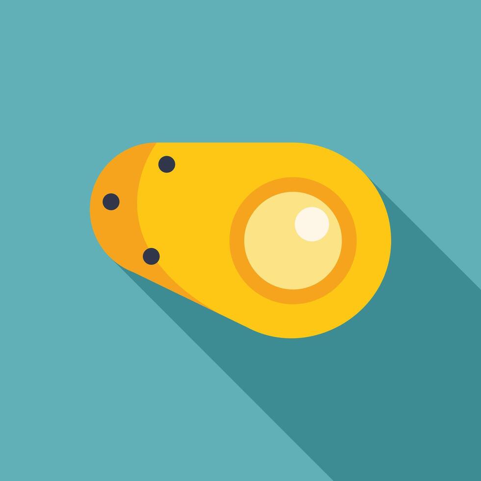 Cartoon yellow submarine navigating underwater vector