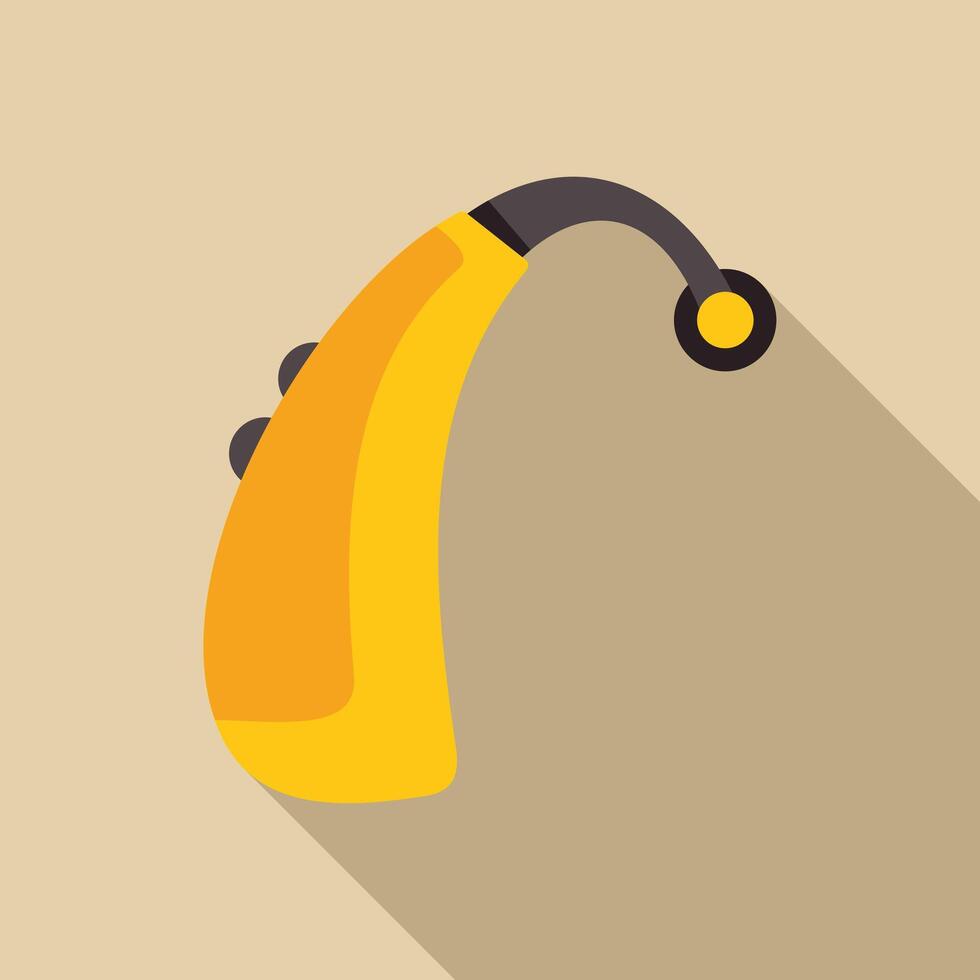 Modern hearing aid improving communication for hearing impaired vector