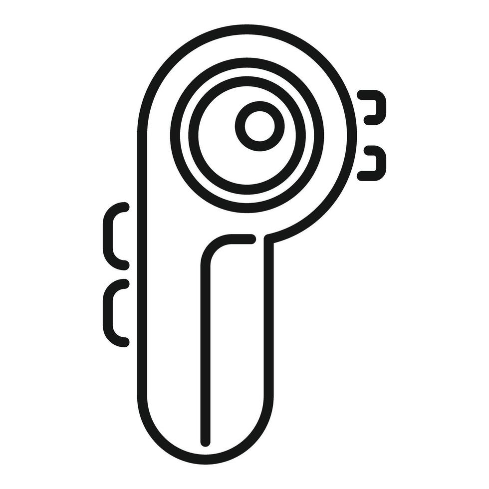 Electronic device showing big camera lens recording video vector
