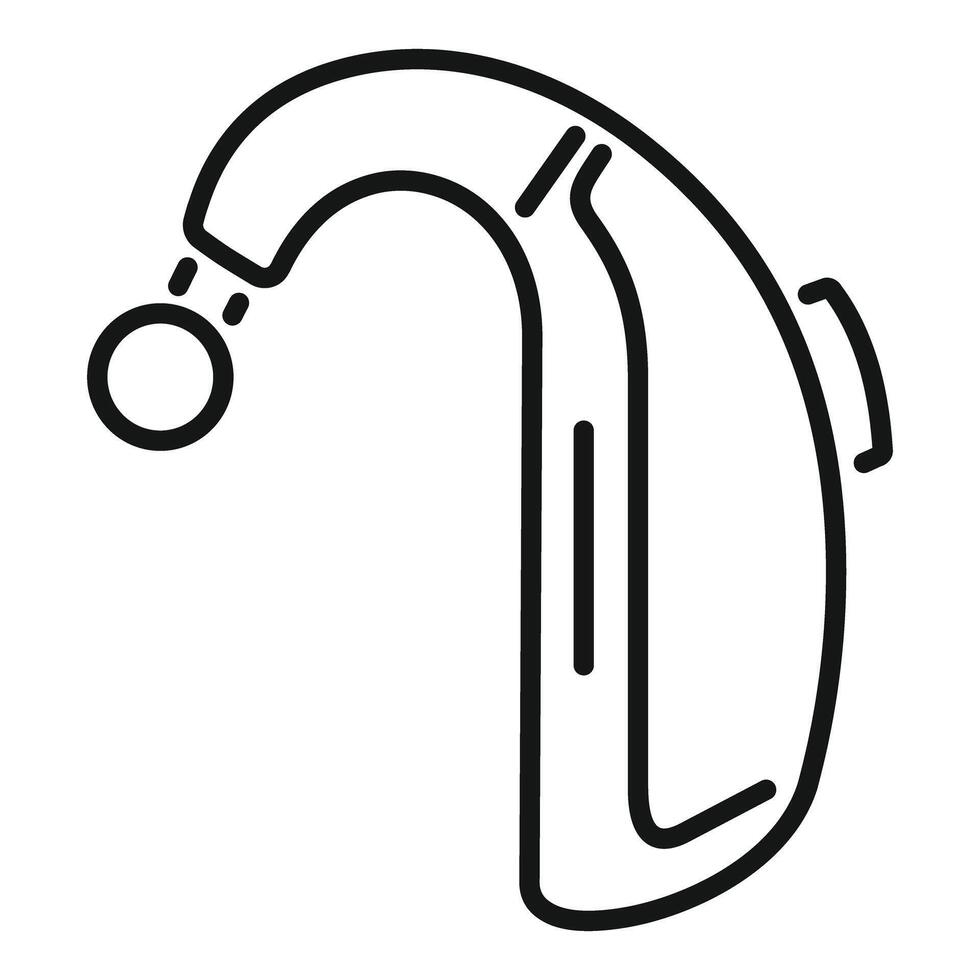 Modern hearing aid device improving lifestyle icon vector