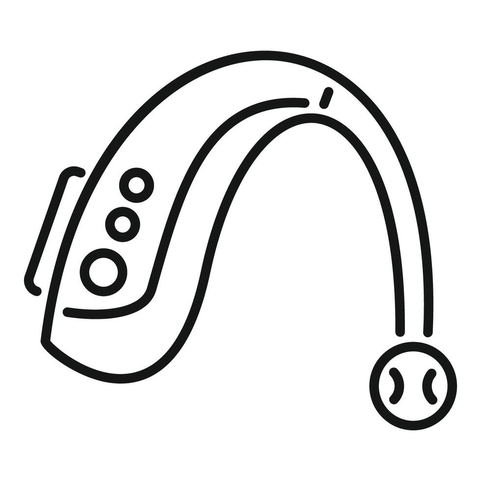 Modern hearing aid improving lifestyle and communication vector