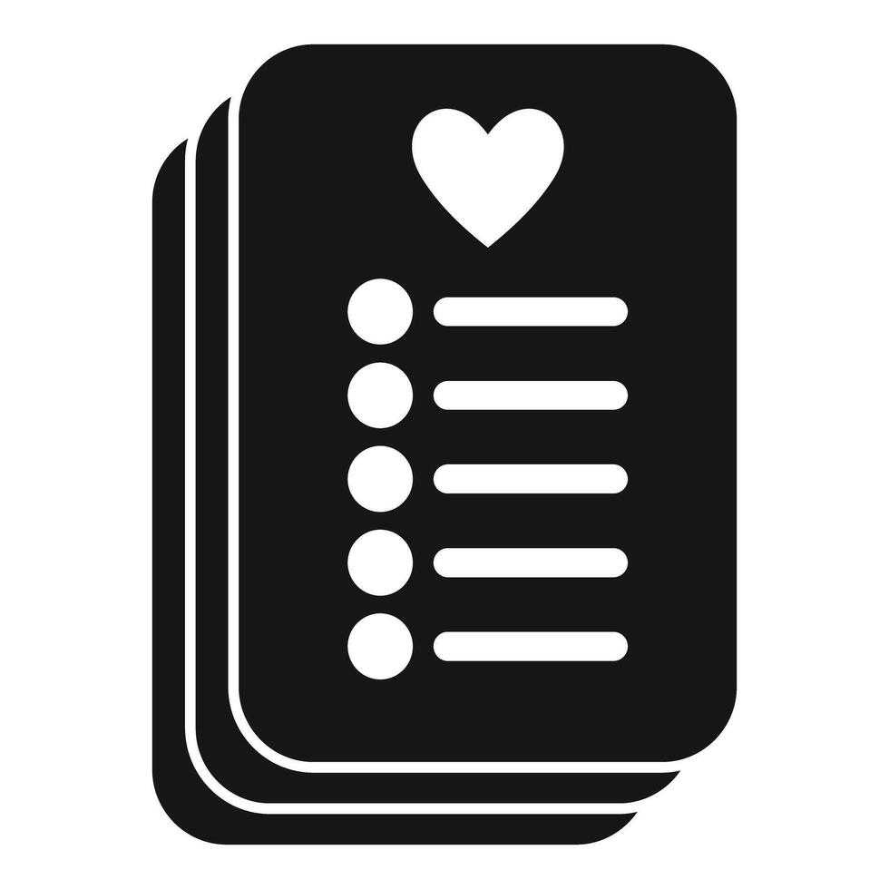Wish list icon showing desired items or experiences vector
