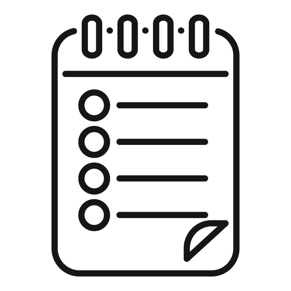 Notepad with check marks showing completed tasks vector