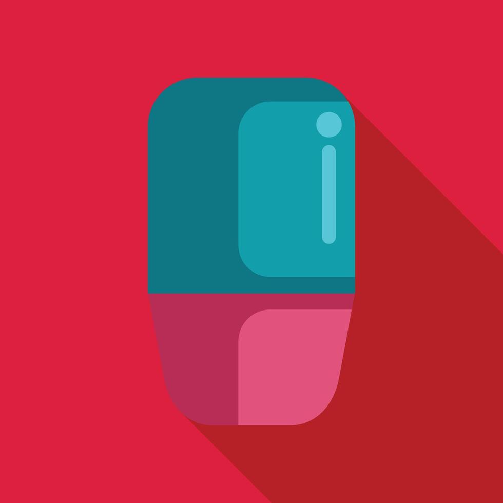 Eraser icon representing deleting mistakes and correcting errors vector