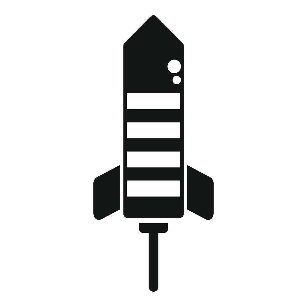 Space rocket taking off leaving a trail of smoke vector