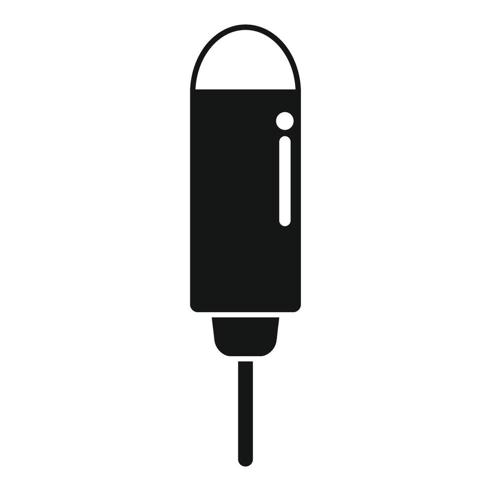 Hand immersion blender icon, simple black style vector