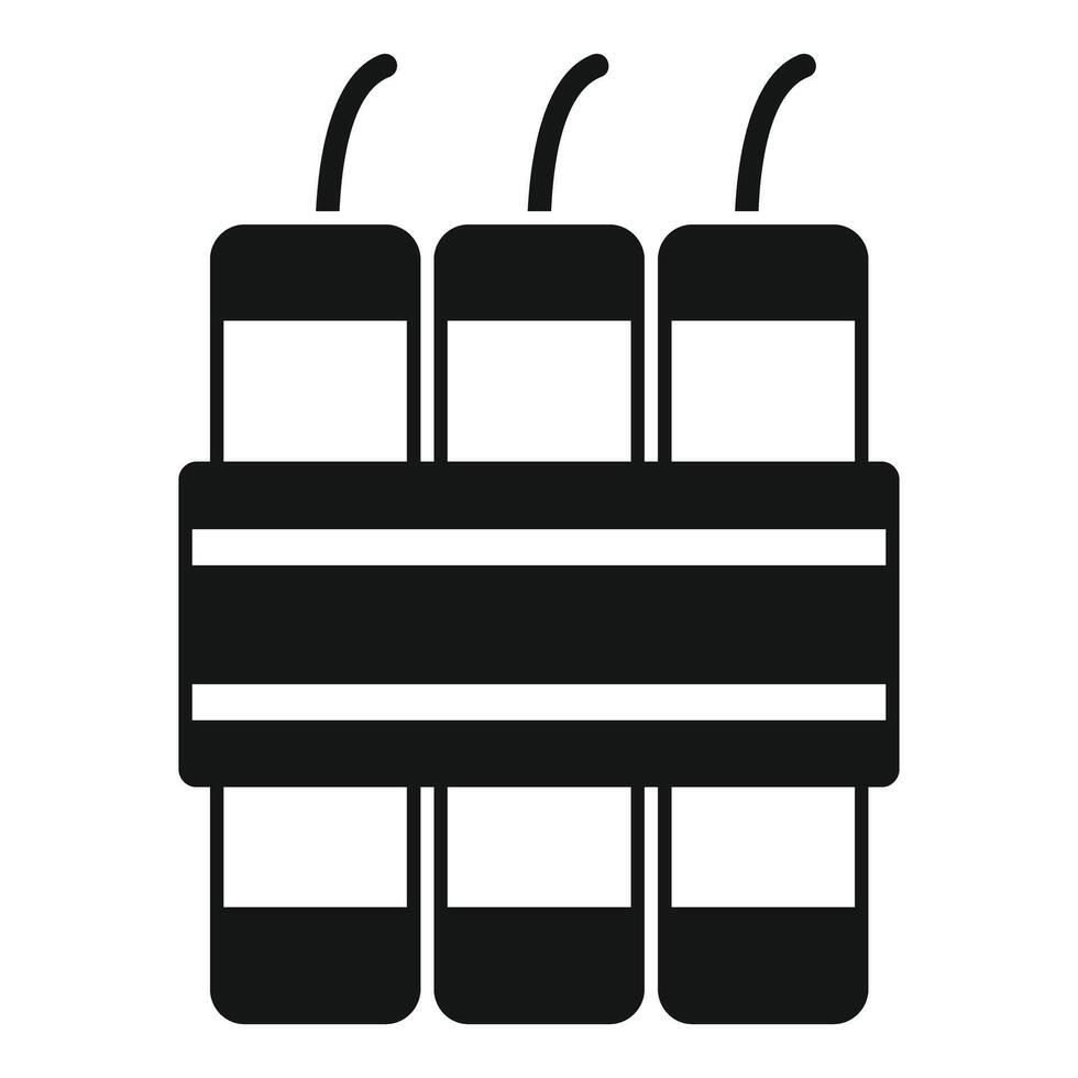 Dynamite bundle connected with wires and ready to explode vector