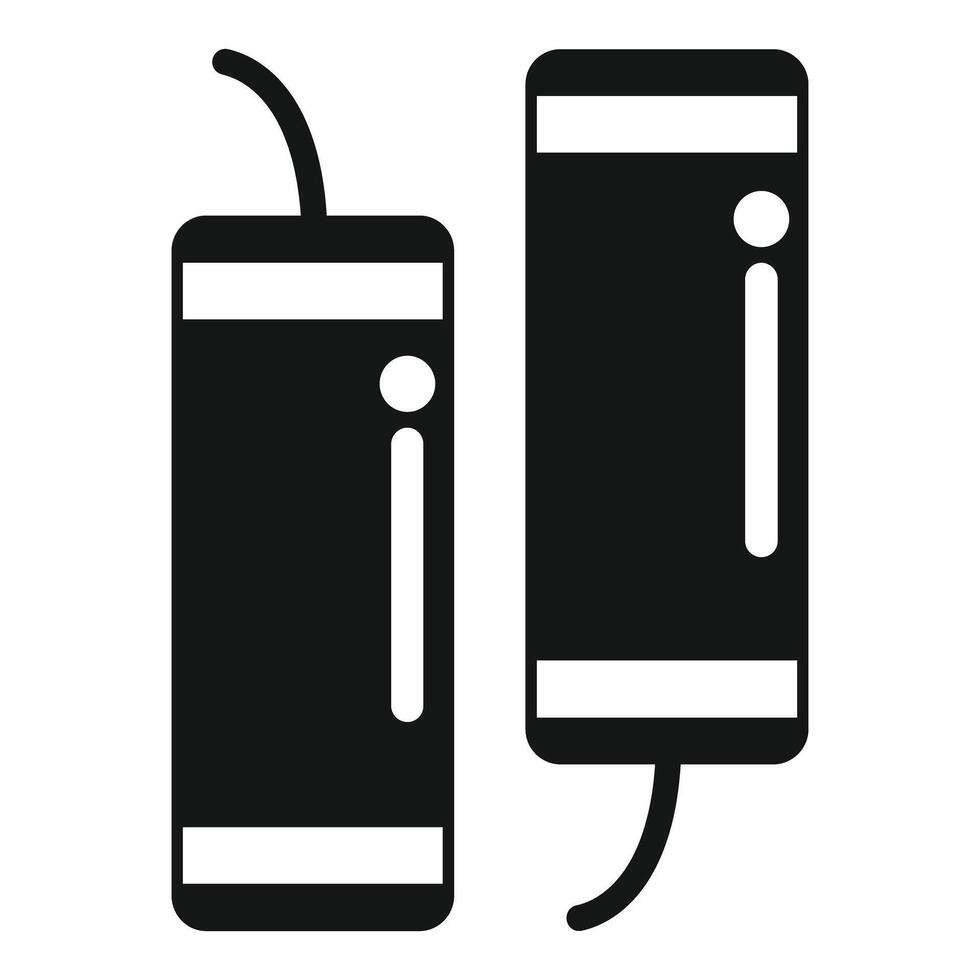 Firecracker exploding making loud noise icon glyph style vector
