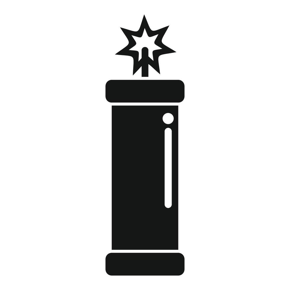 Dynamite with burning wick explosives concept icon vector