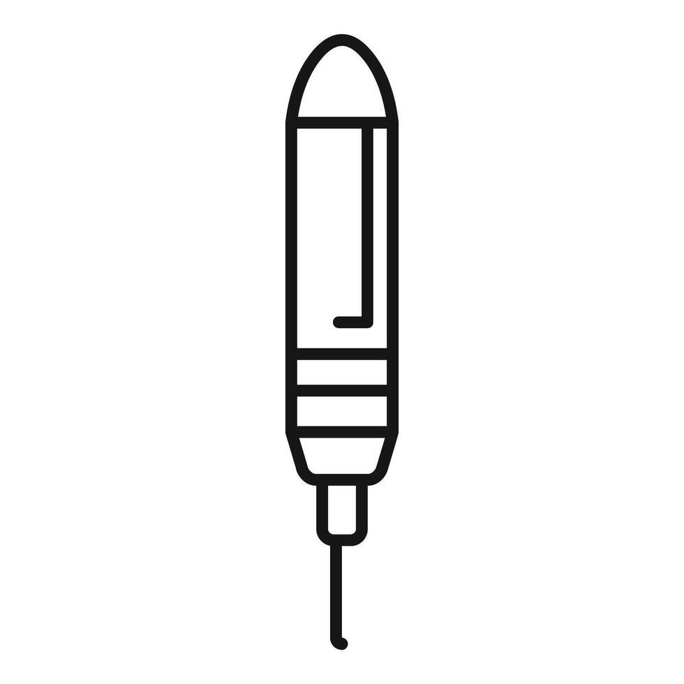 Electronic cigarette device for vaping using liquid icon vector
