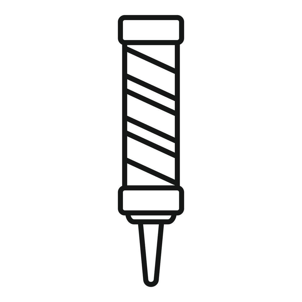 Simple, single striped birthday candle with a spiral pattern for cake decoration vector