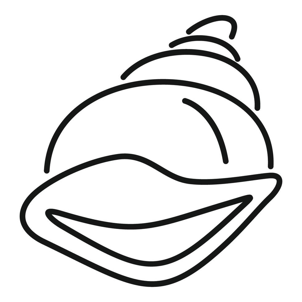 Seashell icon representing summer vacation and ocean life vector