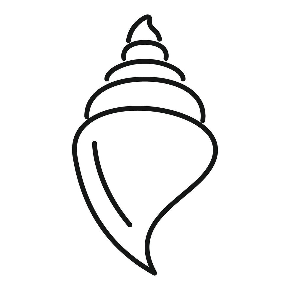 Seashell icon representing summer beach vacation and ocean vector