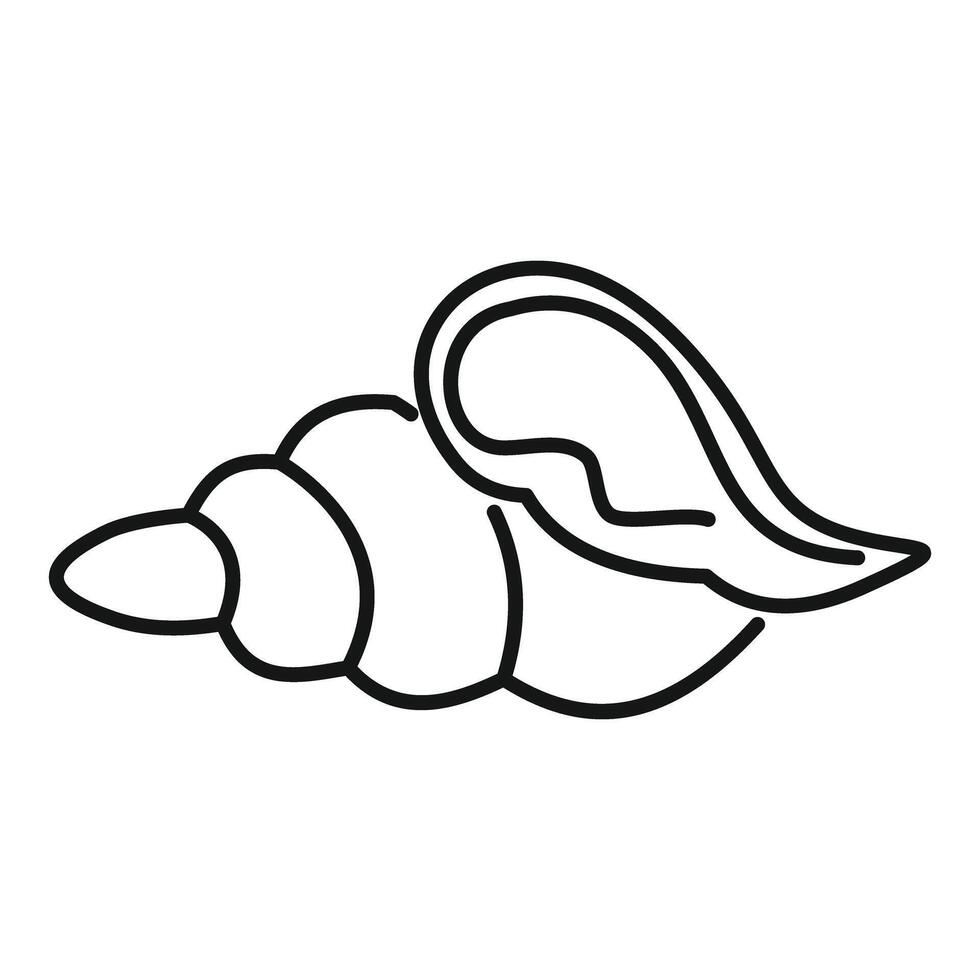 Seashell icon showing spiral shellfish growing in whorls vector