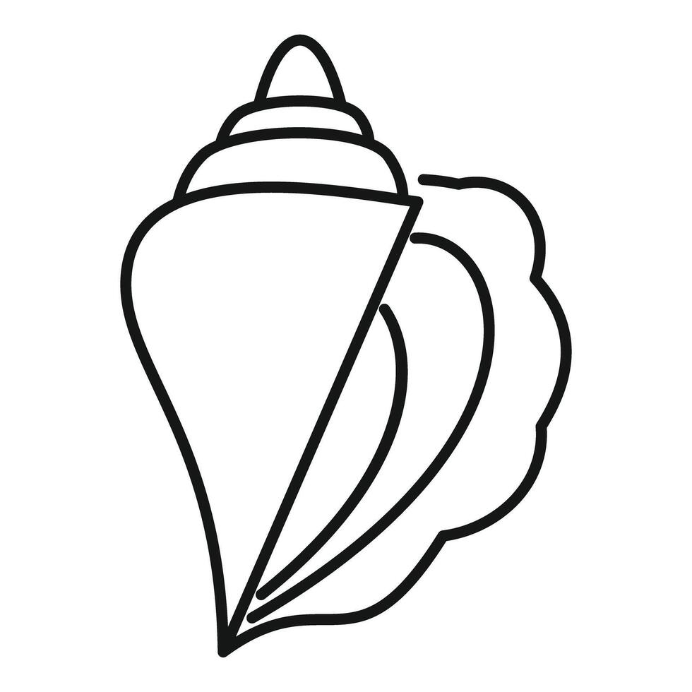 Seashell marine gastropod mollusk icon showing spiral shell vector