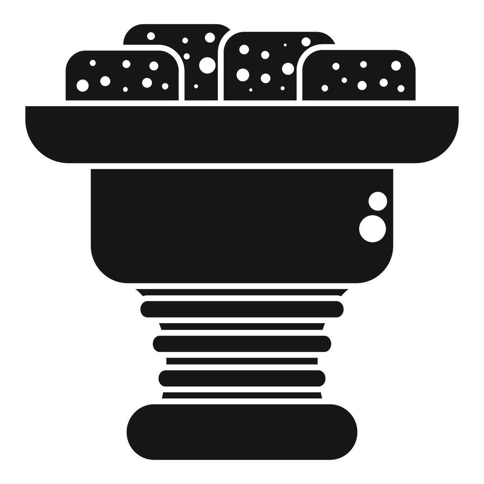 Modern bread toaster icon showing toasting process vector