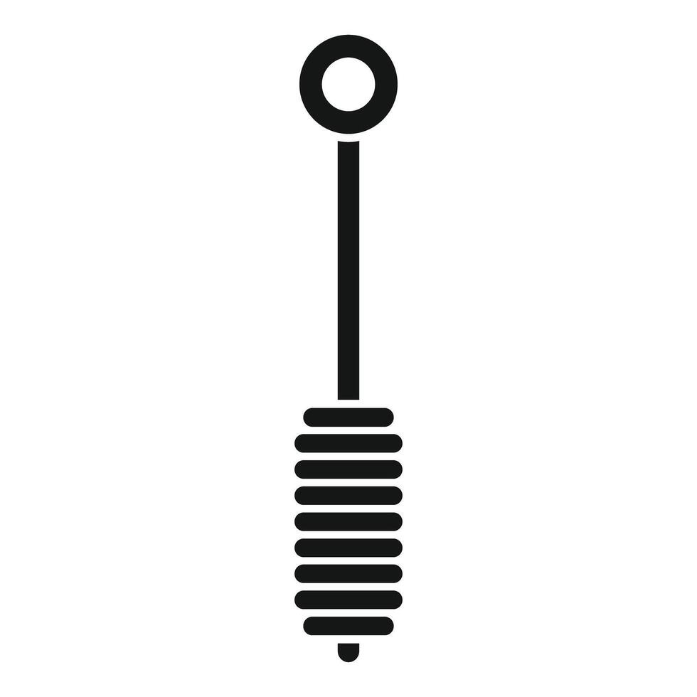 Long handle honey dipper drizzling tool icon vector