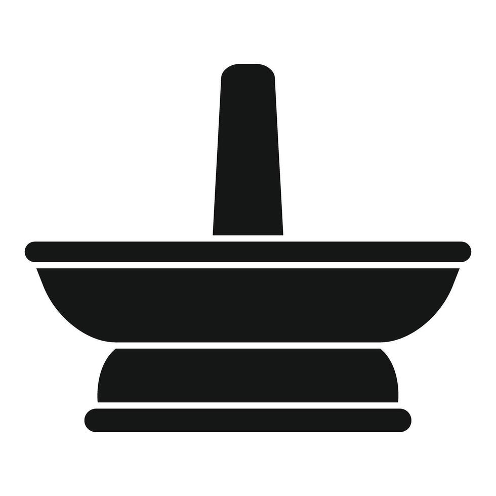 Simple vector icon of a park fountain