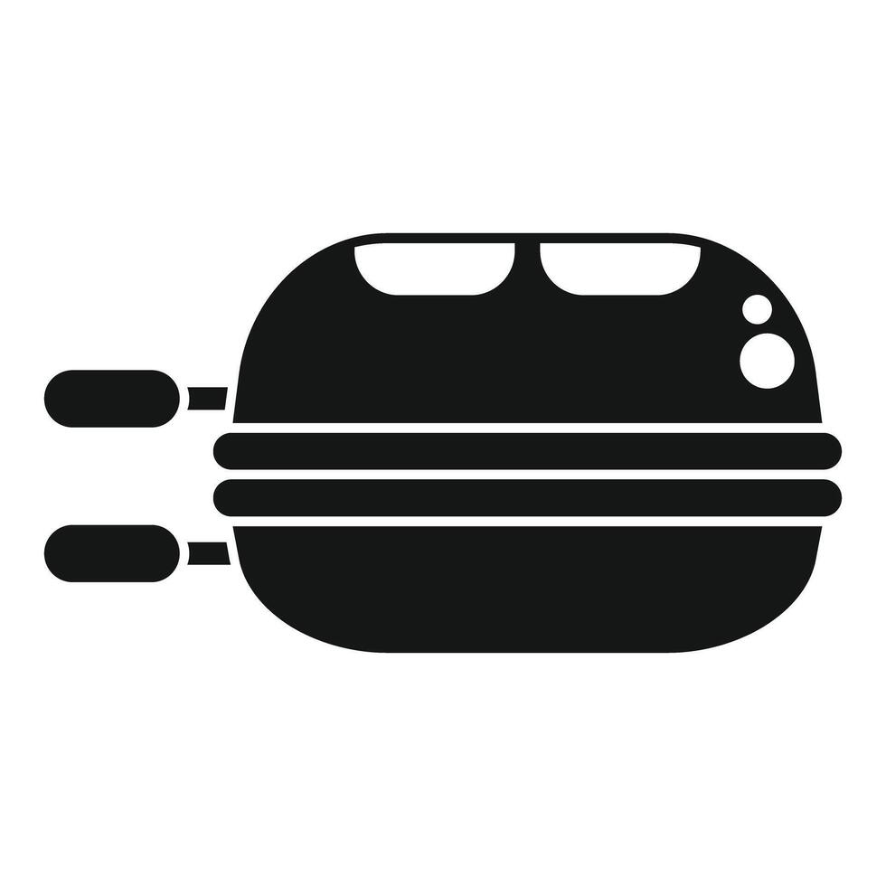 Bathyscaphe exploring the depths of the ocean with powerful lights vector