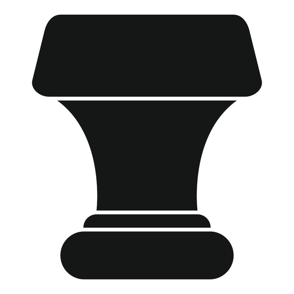 Black stone podium for exhibiting presenting showing products vector