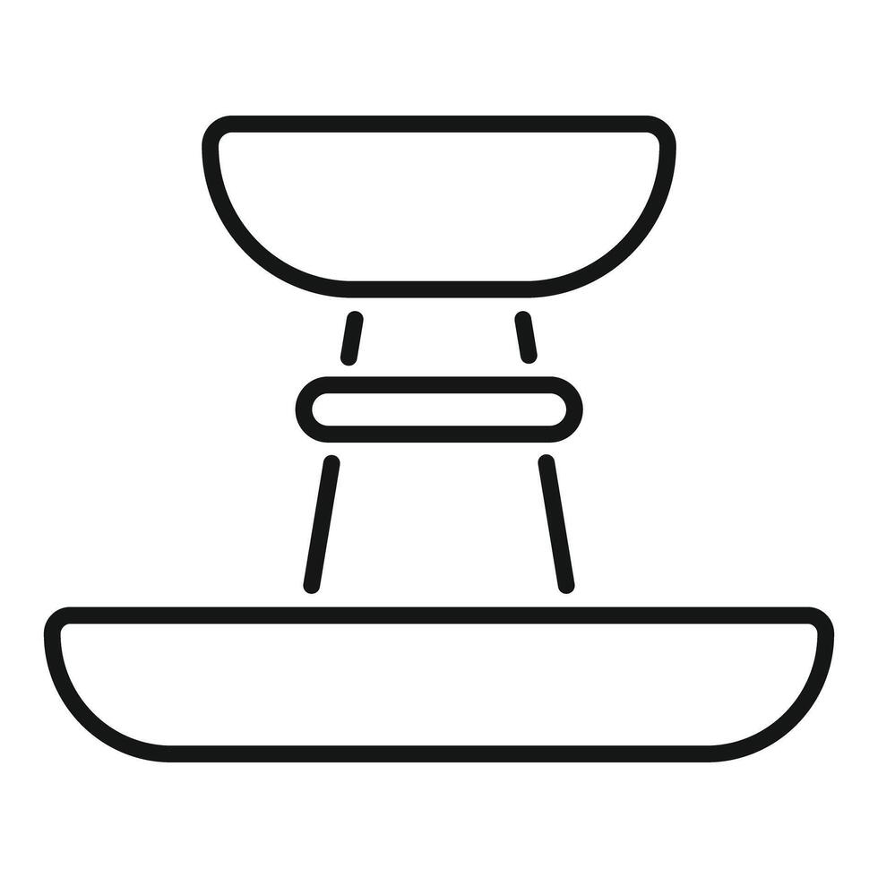 Modern double hanging bowl ceiling lamp minimalist design vector