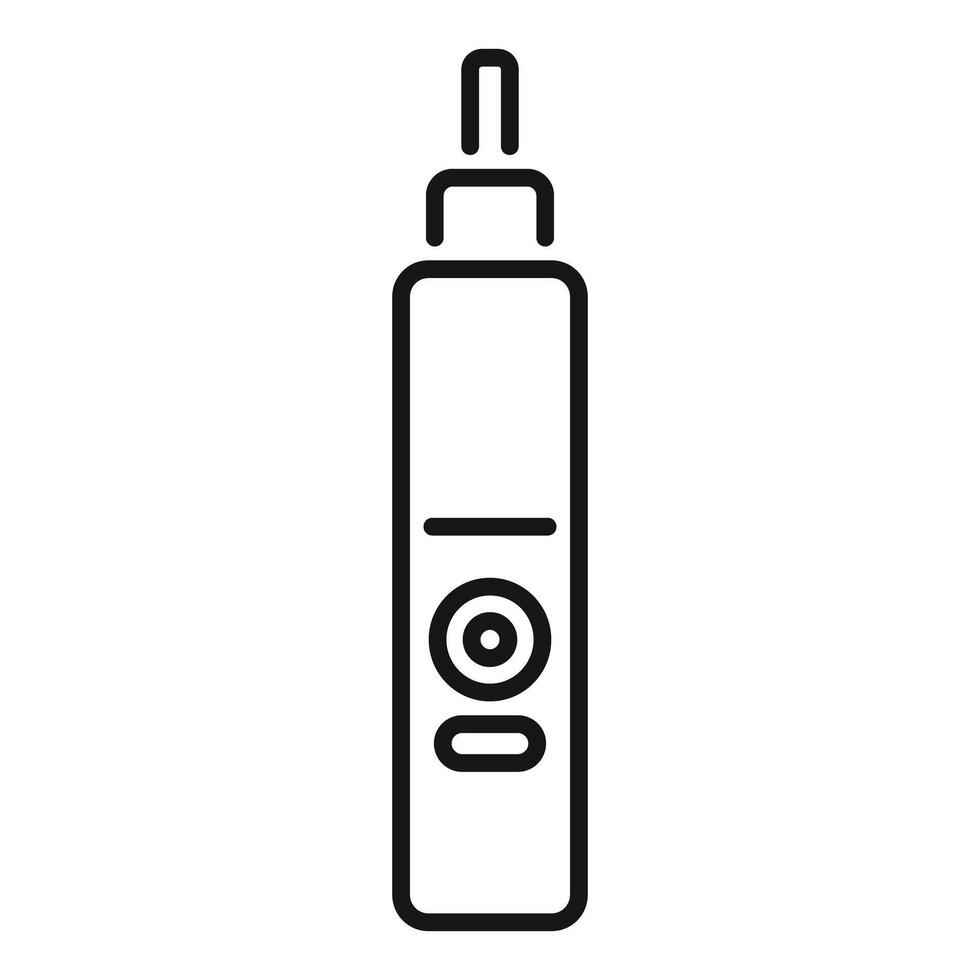 Electronic cigarette device for producing inhaled vapor with nicotine icon vector