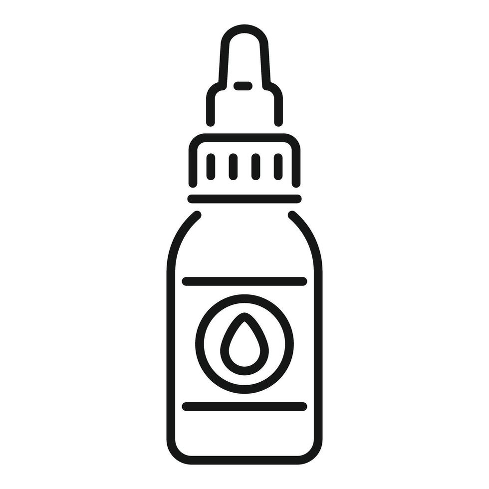 Nose drops bottle icon, outline style vector