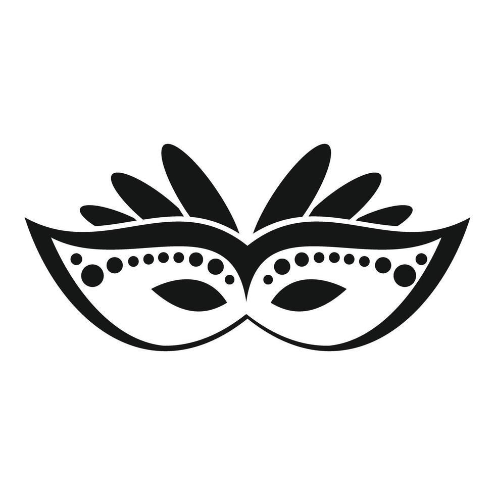Venetian carnival mask with feathers is representing masquerade party vector