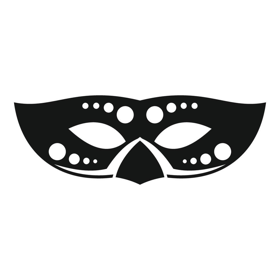 Black carnival mask with dots creating a festive atmosphere vector
