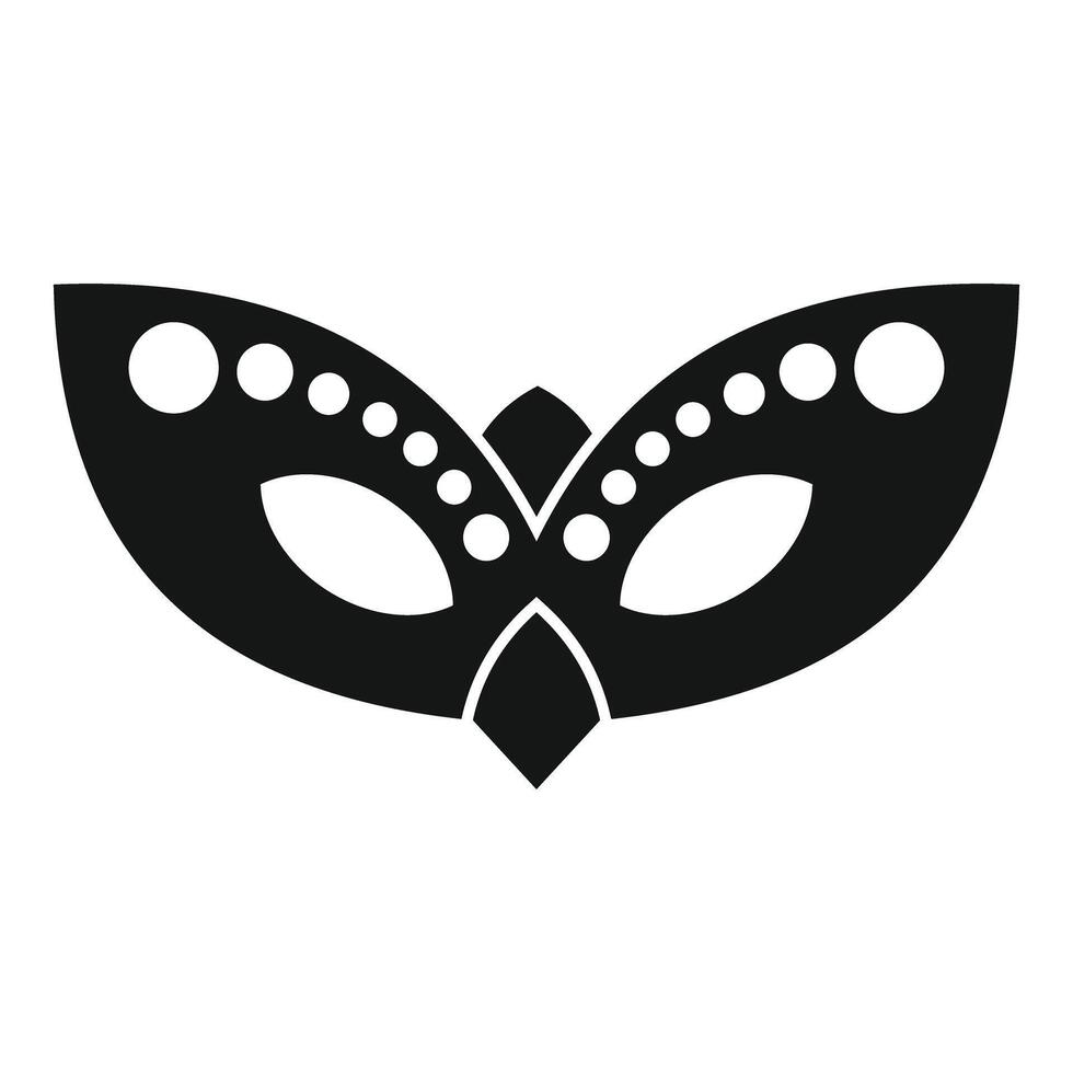 Black carnival mask with beads representing concealing identity vector