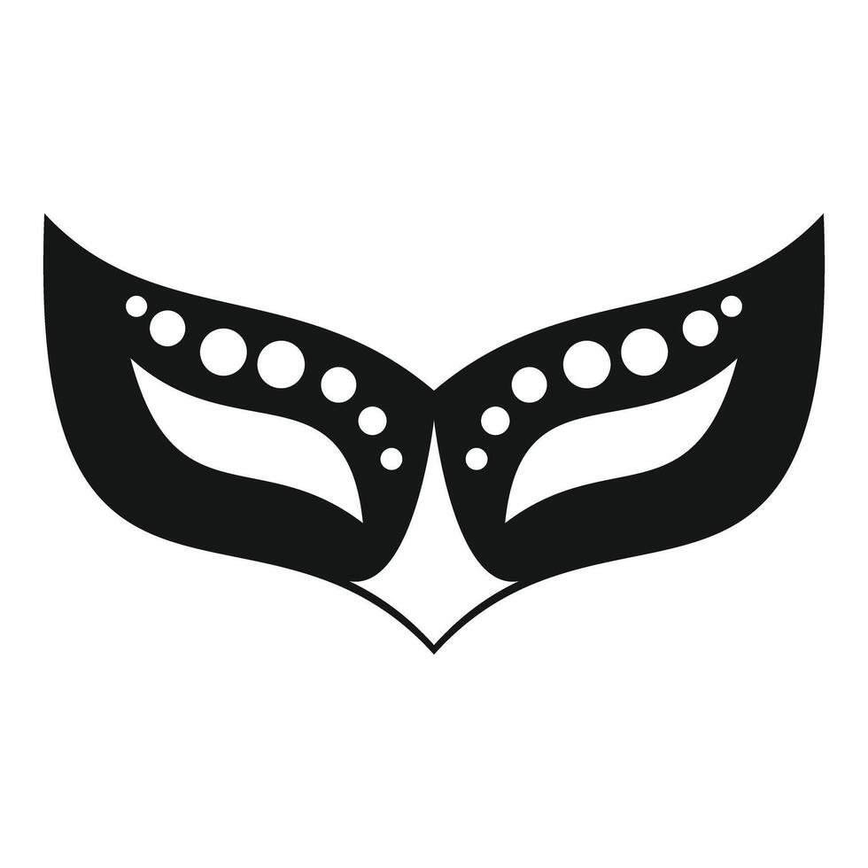 Black and white carnival mask with dots decoration vector