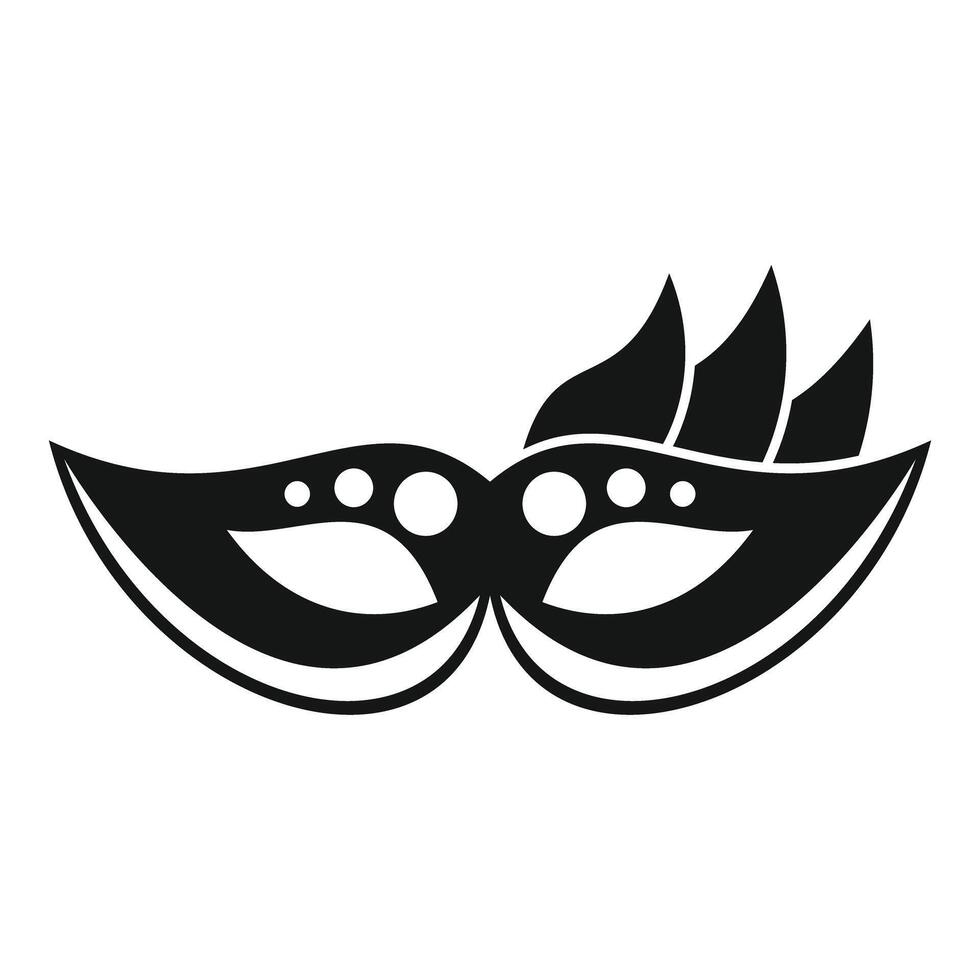 Black carnival mask representing disguise and celebration vector