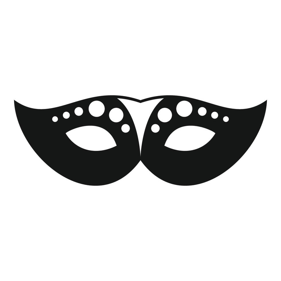 Black mardi gras mask hiding identity for party or celebration vector
