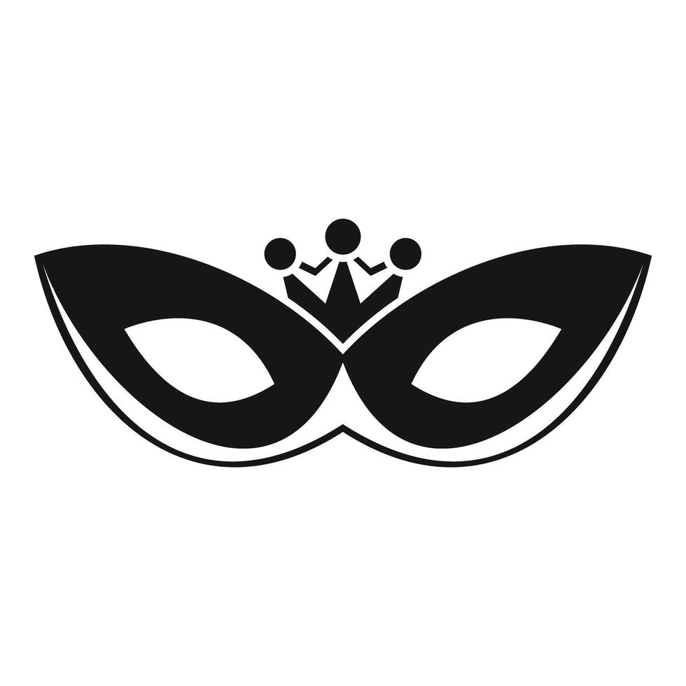 Black carnival mask representing celebration and mystery vector