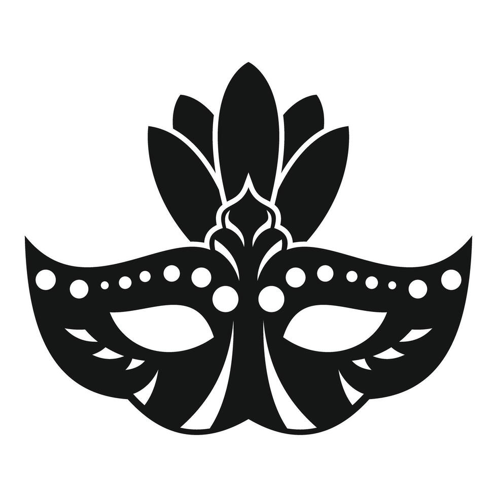 Venetian carnival mask with feathers is representing celebration vector