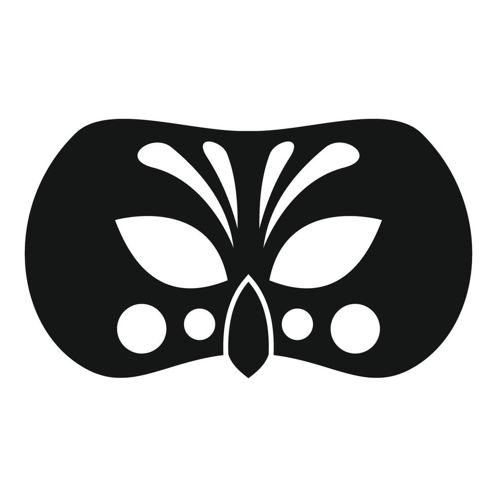 Black carnival mask representing celebration and mystery vector