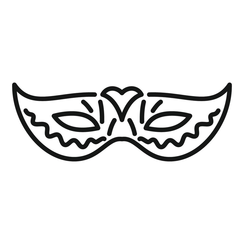 Carnival mask icon representing celebration and disguise vector