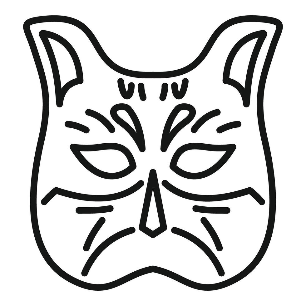 Cat mask with sharp ears for masquerade ball celebrating carnival vector