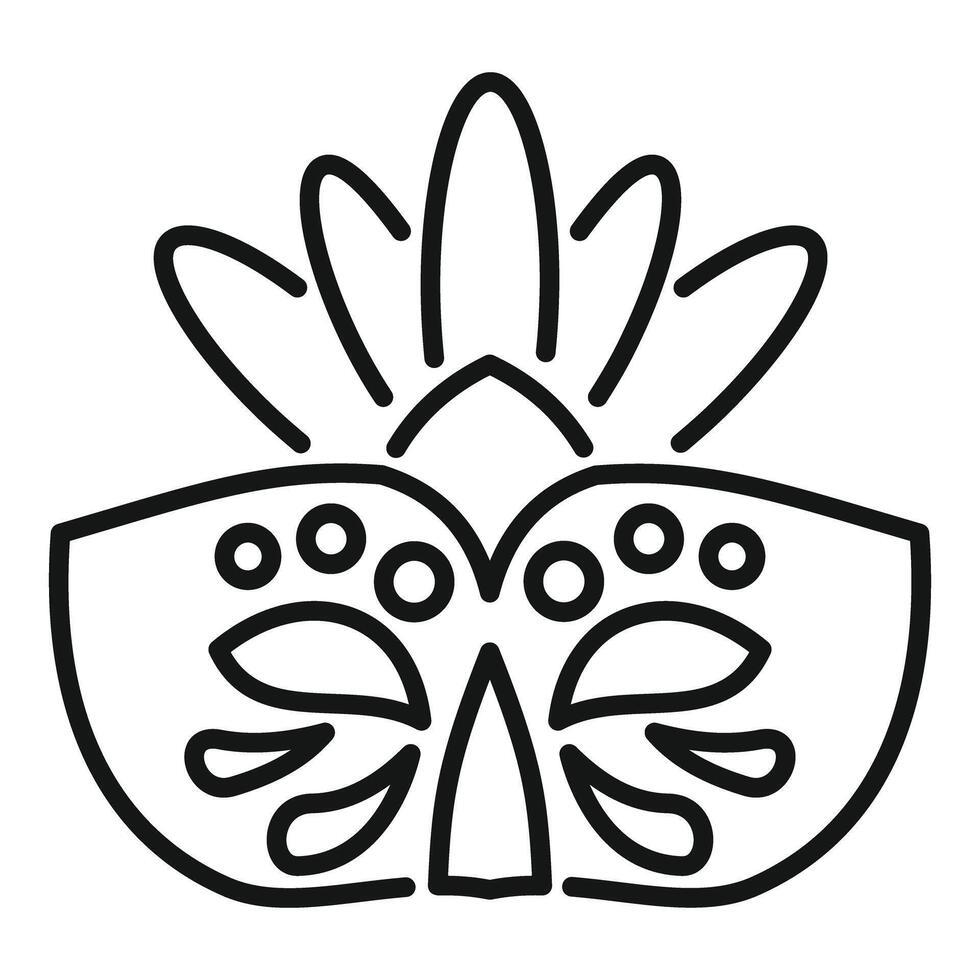 Carnival mask with feathers representing festive celebration vector