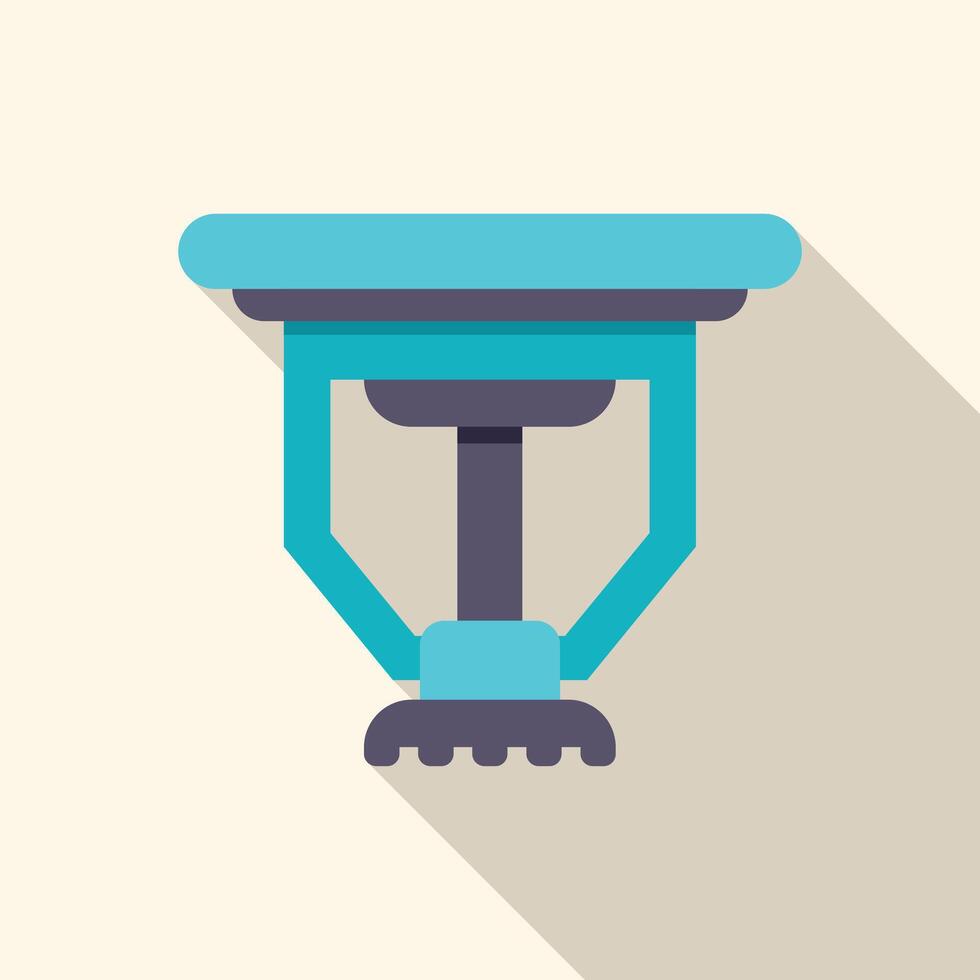 Modern sprinkler system watering grass flat icon design vector